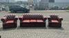 Chesterfield tan sofa set