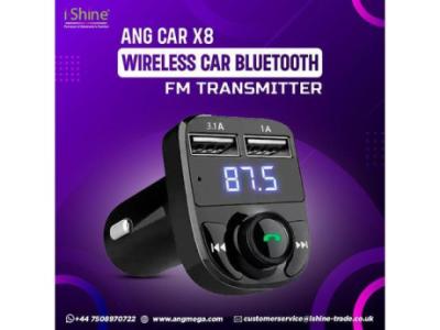 Buy Bulk ANG CAR X8 Wireless Car Bluetooth FM Transmitter in UK