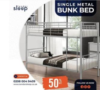 For Sale Single Metal Bunk Bed | 50% Off