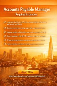 Accounts Payable Manager Required in London
