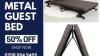 Your Convenient Single Metal Guest Bed. shop now 50% off