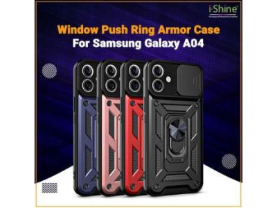 Buy Bulk Window Push Ring Armor Case For Samsung Galaxy A04 In Ireland