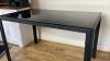Black glass table