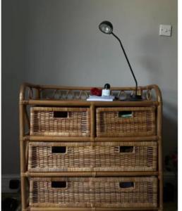 Rattan chest of drawers