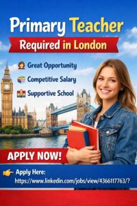 Primary Teacher Required in Dubai