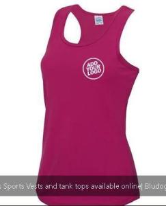 Ladies Sports Vests and tank tops available online| Bludog.co.uk