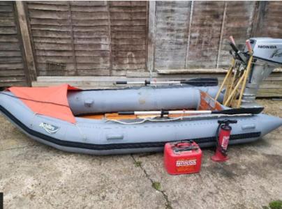 Achilles dinghy boat with honda 9.9hp engine