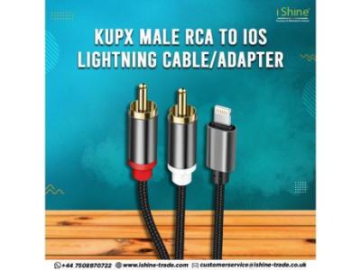 Buy Bulk KUPX Male RCA To IOS Lightning Cable/ Adapter in UK