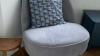 Grey velvet chair
