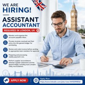 Assistant Accountant Required in London