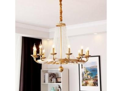 Black or Gold Post Modern Pendant Chandelier Genuine