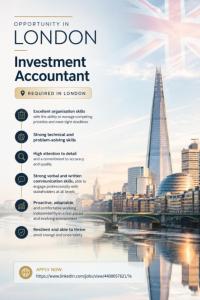 Investment Accountant Required in London