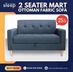 Lounge in Style with Our 2-Seater Ottoman Fabric Sofa