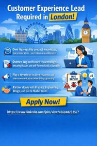 Customer Experience Lead Required in London