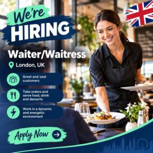 Waiter/Waitress Required in London