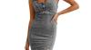 Vintage Camis Zipper Split Bodycon Tank Dress