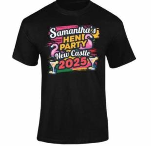 Personalised Party Style Hen T-Shirt