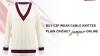 Buy C2P Wear Cable Knitted Plain Cricket Jumper Online