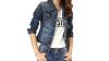 VERYCO Women Denim Jacket Top Ladies Long Sleeve Button Up Short Jean Coat Outerwear