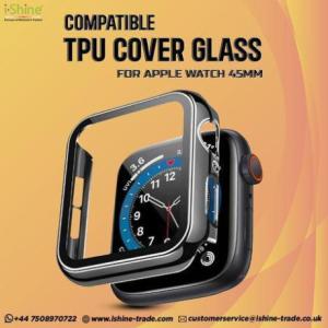 Buy Bulk Compatible TPU Cover Glass For Apple Watch 45MM in UK