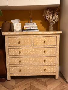 Used Bone Inlay Chest of Drawers