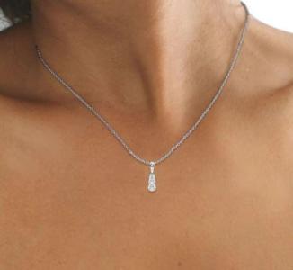 Elegant Drop Diamond Pendant