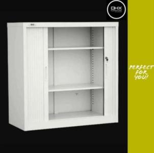 "Upgrade Your Workspace with the OHX Sliding Door Tambour Storage Cupboard