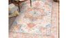 VERNAL PEORIA PERSIAN ORANGE/BLUE/CREAM MACHINE WASHABLE RUG