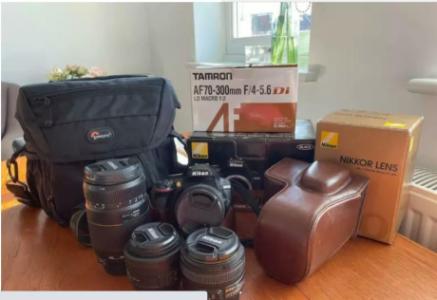 Nikon D3400 camera plus 4 lenses
