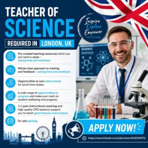 Teacher of Science Required in London