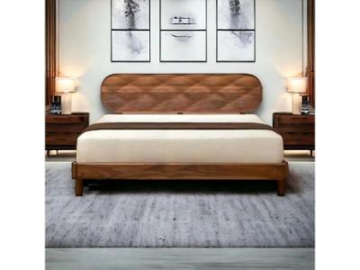 Sophisticated Walnut Wood Bed – The Epitome of Comfort and Style