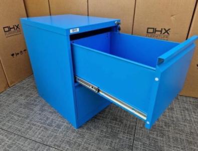 Agile Storage Solution: OHX A4 2 Drawer Filing Cabinet Blue