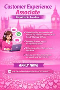 Customer Experience Associate Required in London