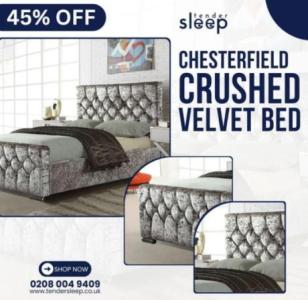The Chesterfield Crushed Velvet Bed