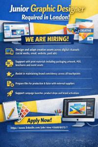 Junior Graphic Designer Required in London