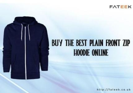 Buy The Best Plain Front Zip Hoodie Online