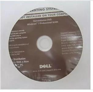 Reinstallation DVD Windows 7 Professional 32-Bit Dell P/N 0PPK5P