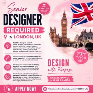Senior Designer Required in London