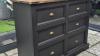 impressive chest of black industrial-style solid wood drawers